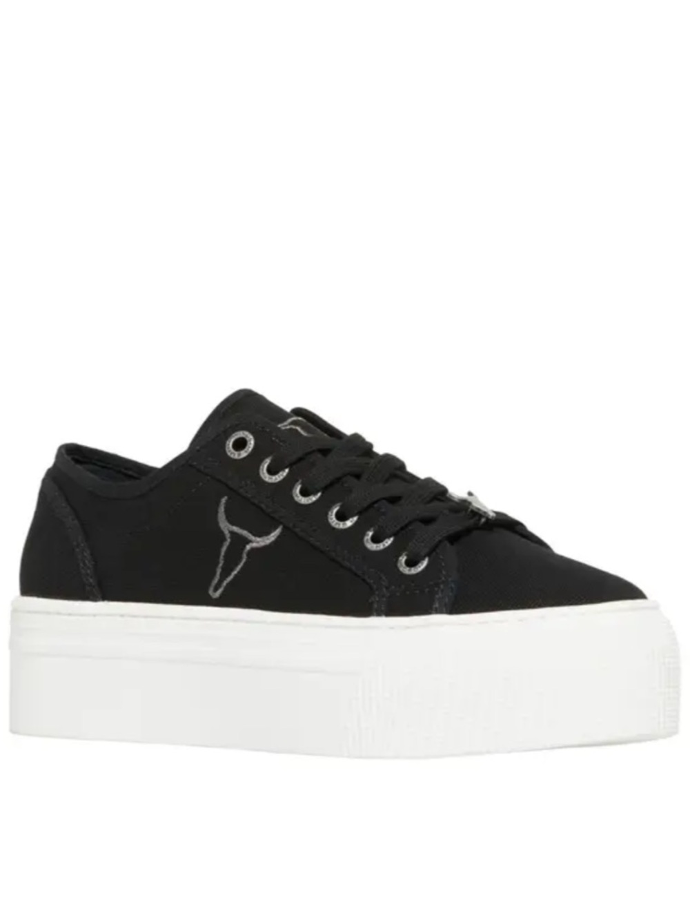 Windsor smith RUBY BLACK CANVAS / WHITE SNEAKERS